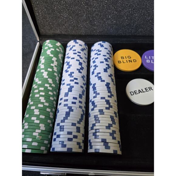 300-Piece Poker Chip Set with Aluminum Case Cards 10 Gram Casino Chips AND DECK - Picture 7 of 7